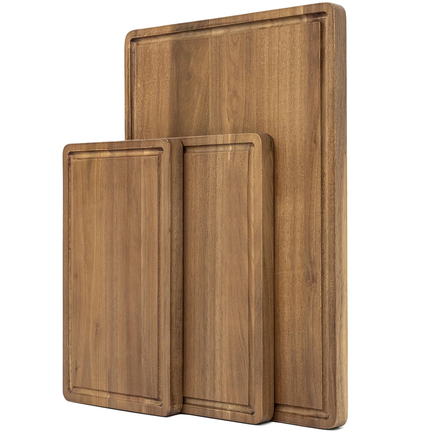 KOLWOVEN Acacia cutting board serving tray doubles as a stylish host tray for snacks.