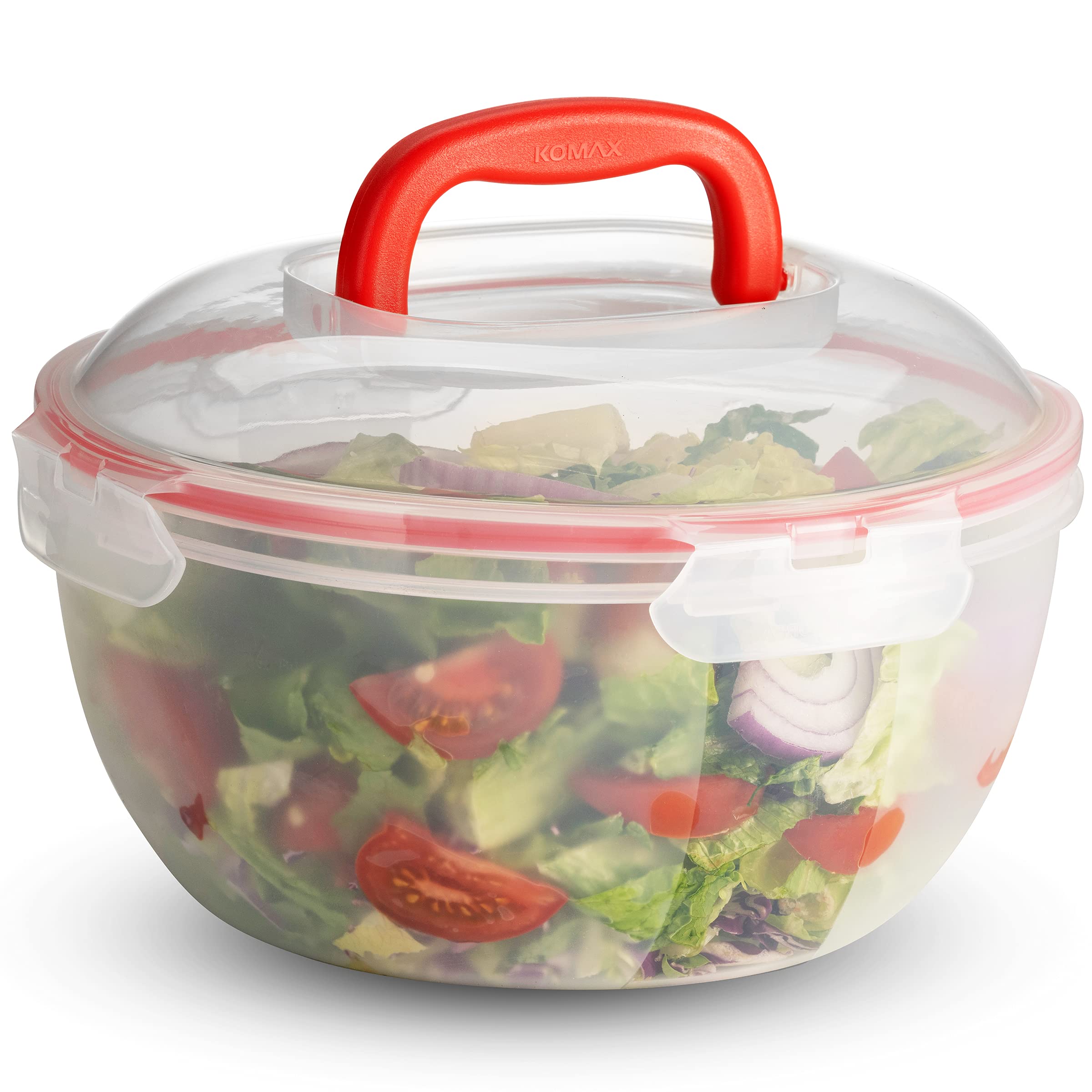 Komax Biokips 4.2-quart salad container ready for prep and serving.