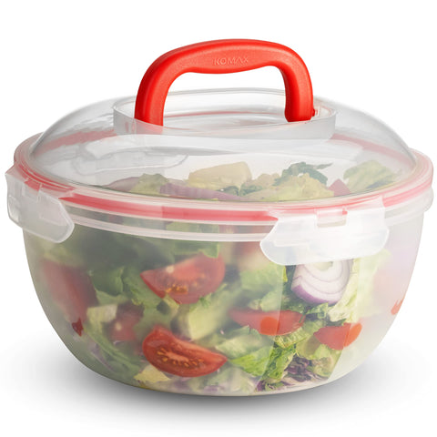 Komax Biokips 4.2-quart salad container ready for prep and serving.