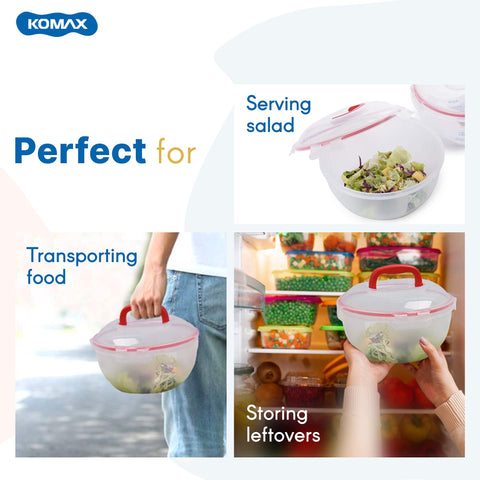 Komax Biokips BPA-free food storage bowls ensure safe storage.