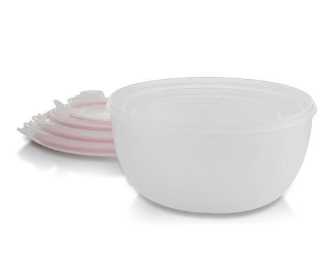 Komax Biokips lid with four-point lock ensures airtight seal.