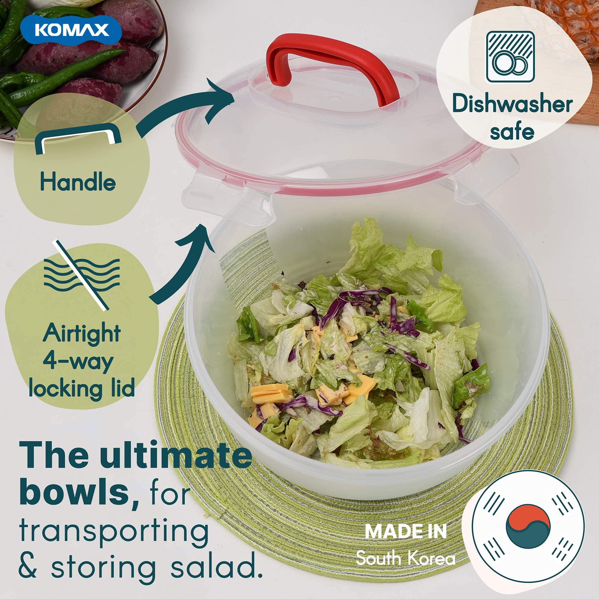 Komax Biokips bowls are microwave and dishwasher safe for easy cleanup.