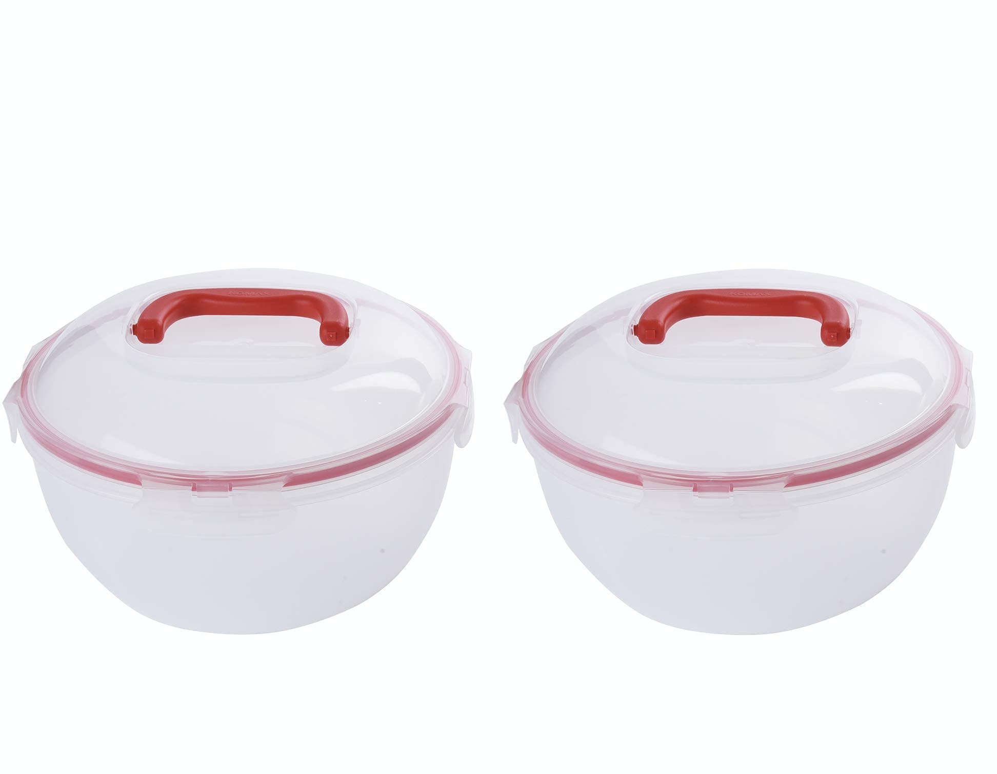 Komax Biokips portable meal prep bowls with sturdy handles.