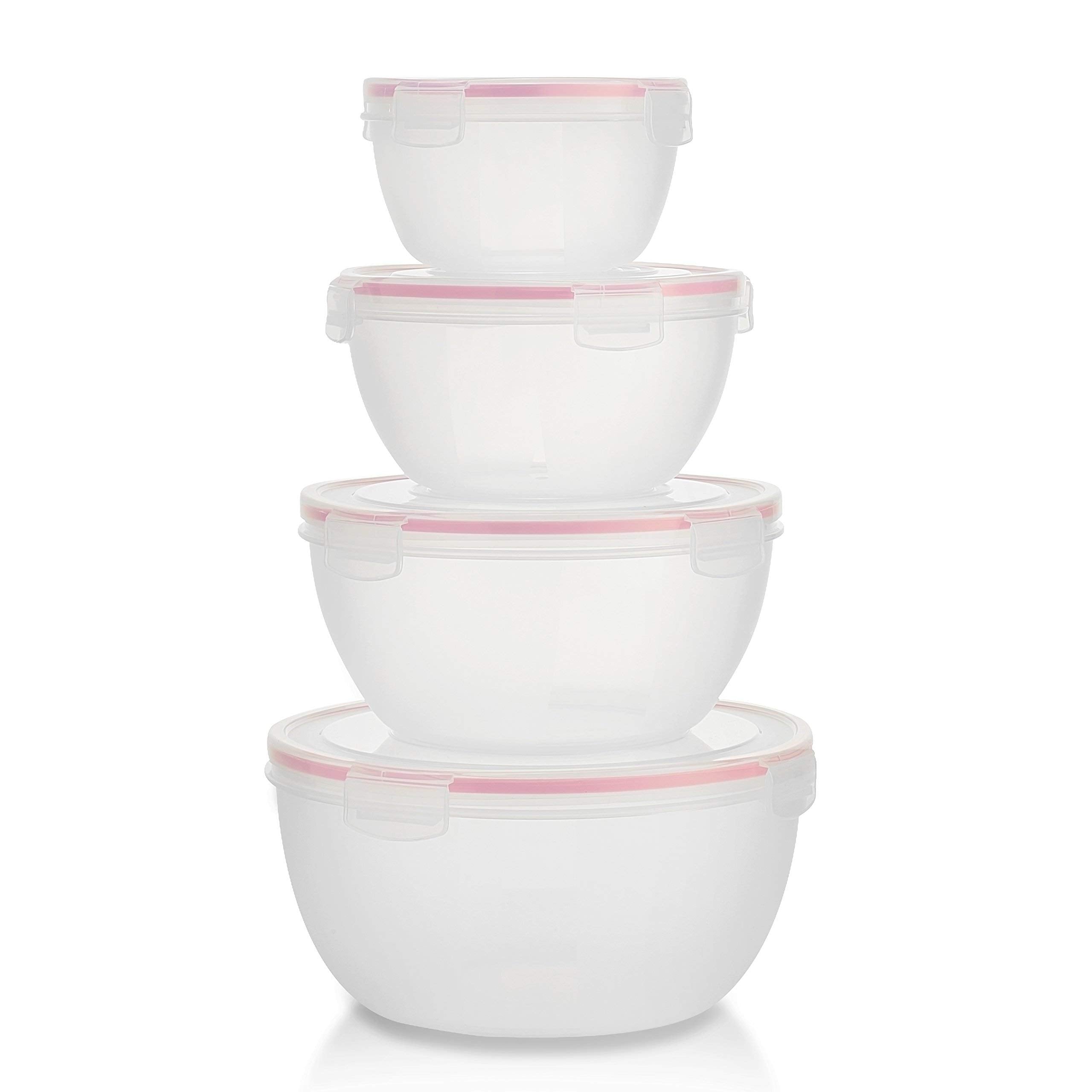Komax Biokips stackable containers save fridge space.