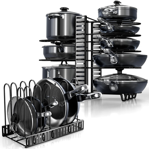 KOMFORA under-cabinet organizer shows quick setup for a clutter-free kitchen.