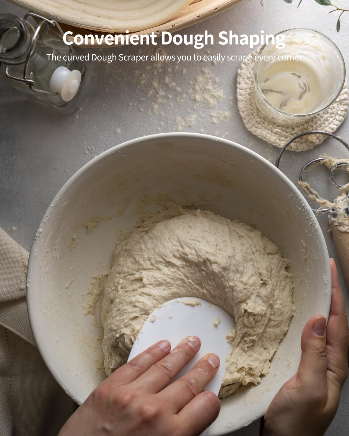 Komlyar 7-piece tool set for shaping, scoring, and cleaning dough
