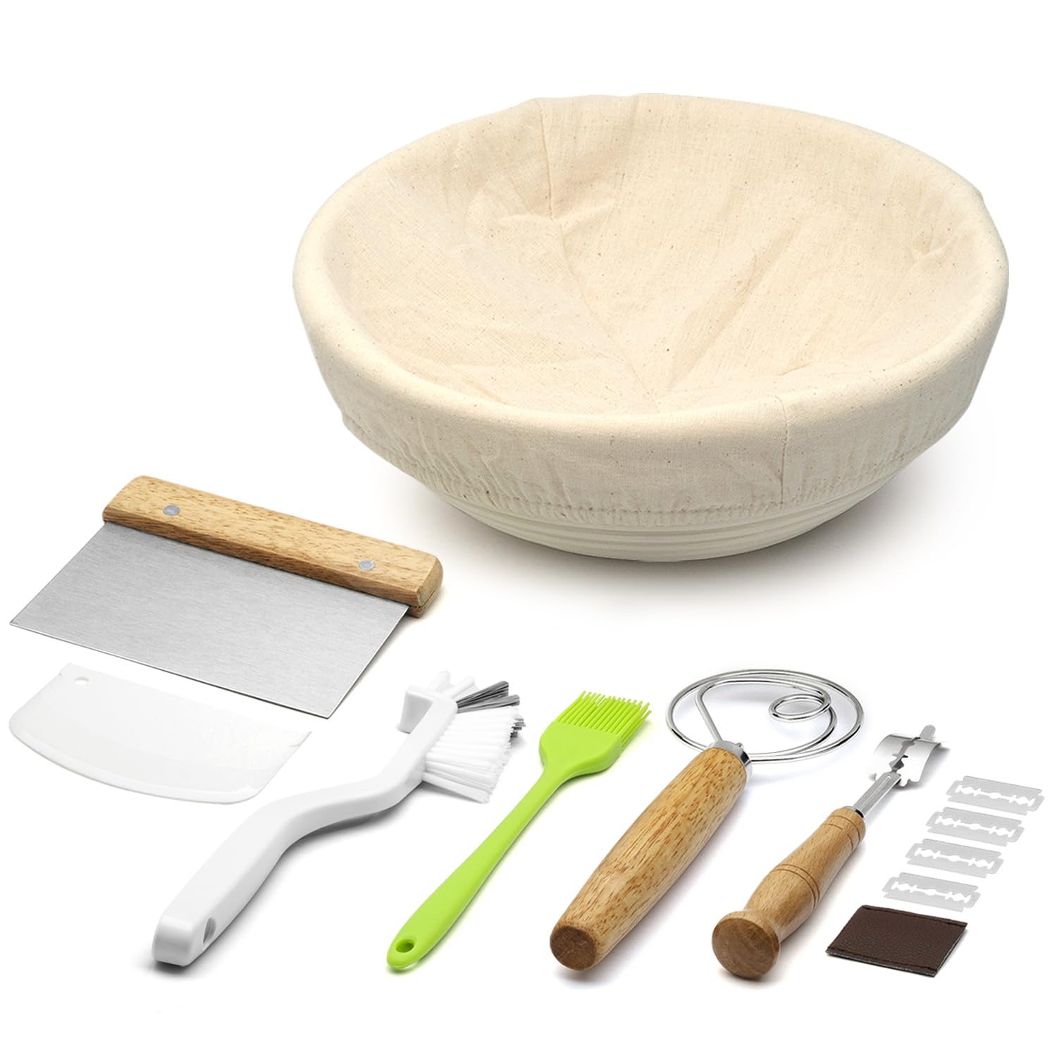 Komlyar banneton bread-proofing basket 9-inch round for natural fermentation