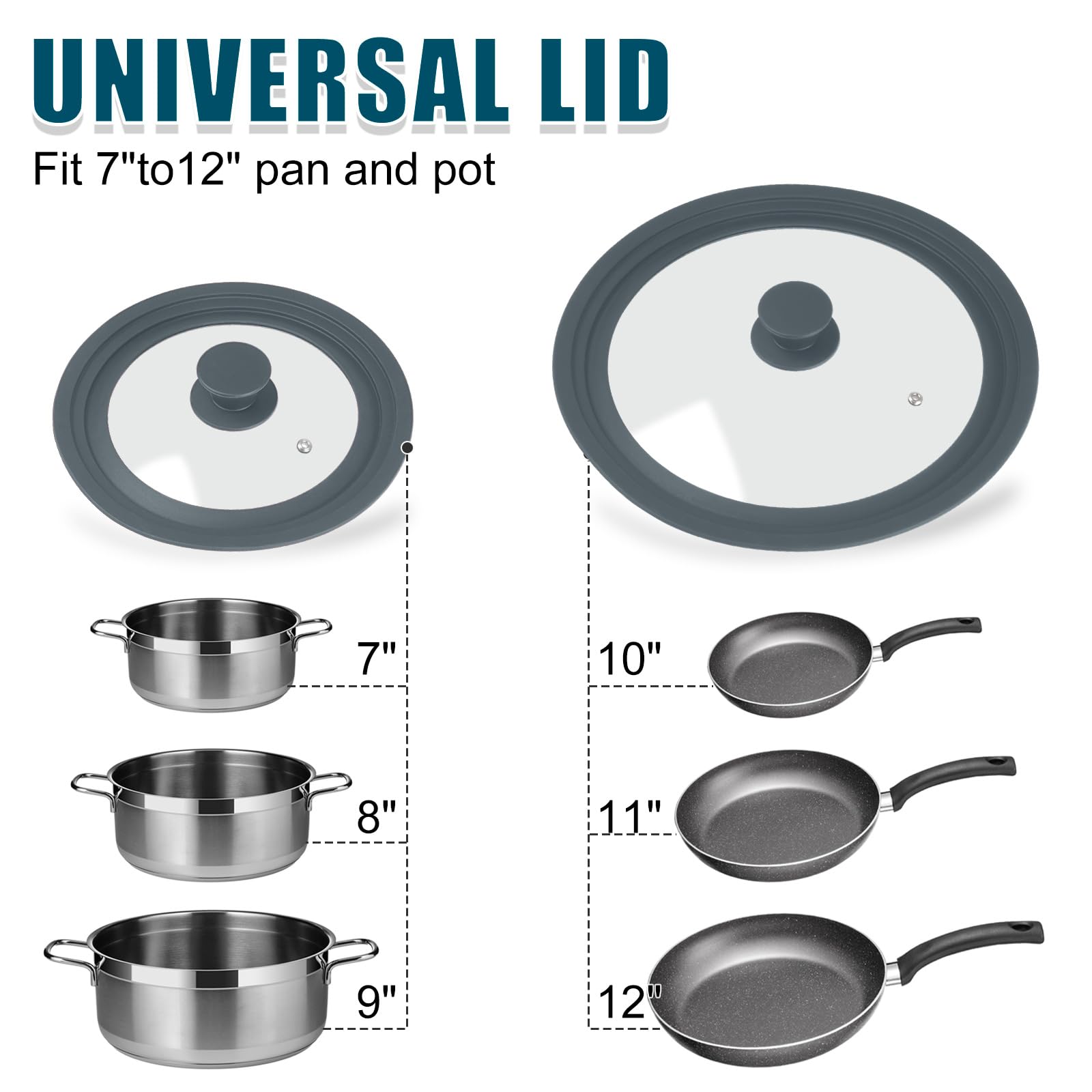 Komokeru dishwasher safe universal lid for easy cleanup after cooking