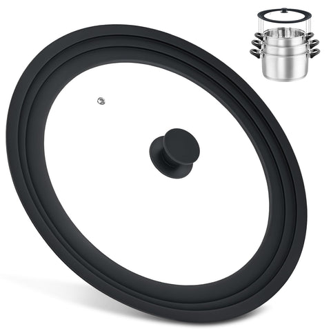 Komokeru universal lid fits 13–15 inch cookware for versatile coverage.