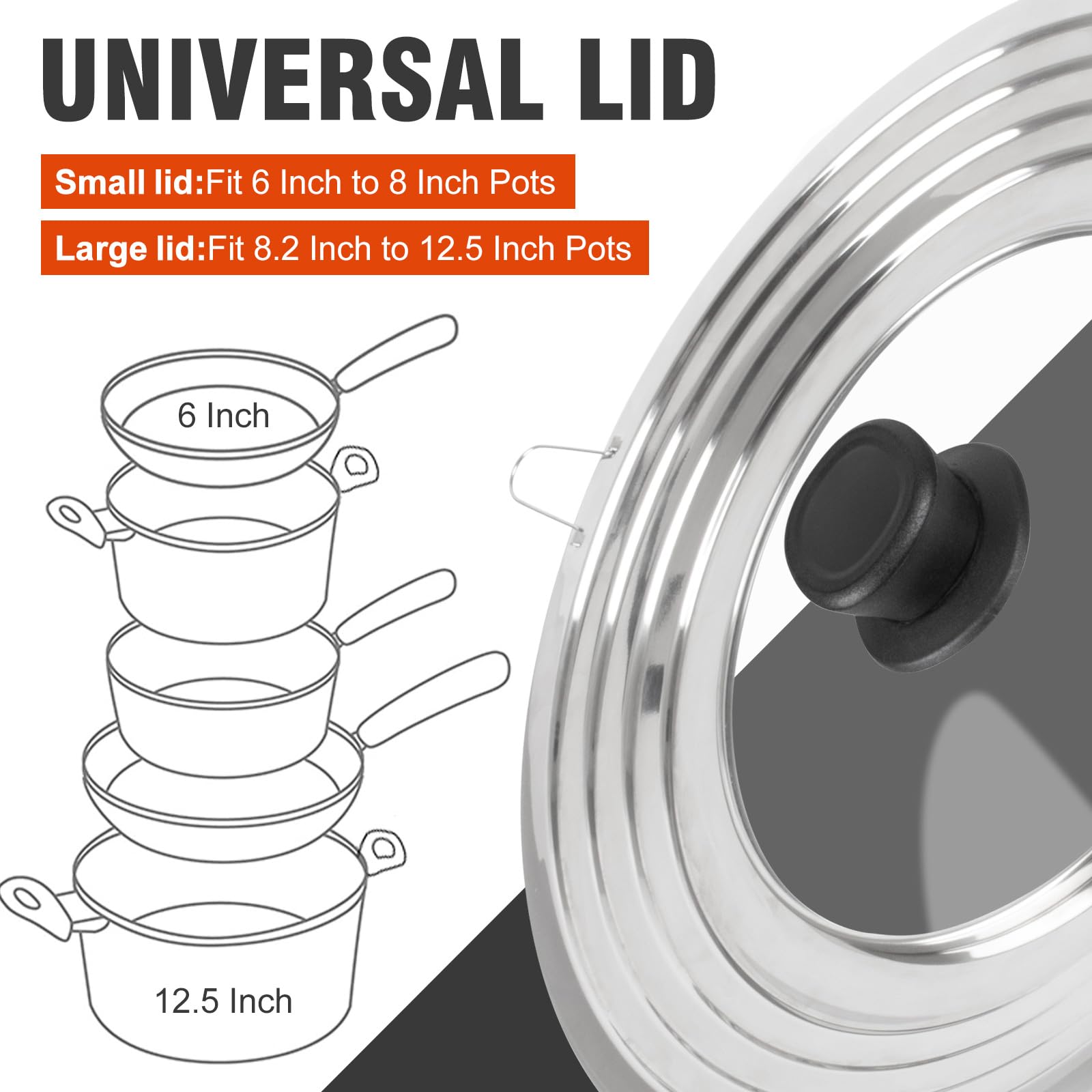 Komokeru universal lid steam vent reduces boil-overs while keeping flavors intact