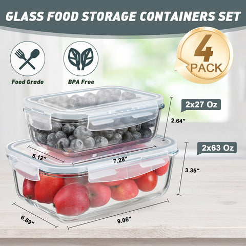 KOMUEE 63oz container beside its 27oz partner for versatile portioning.
