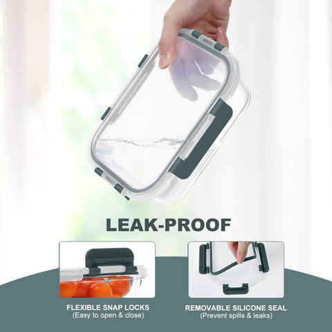 KOMUEE airtight lids closeup enhances freshness and leak prevention for on-the-go meals