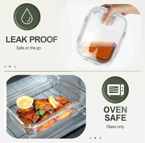 KOMUEE airtight snap-lock lids protect flavors and prevent leaks during transport and storage.