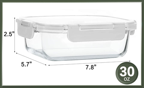 KOMUEE borosilicate glass construction offers durable, heat-safe storage from fridge to microwave.