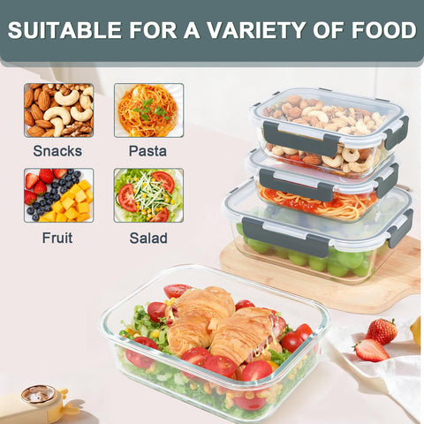 KOMUEE clear glass lets you quickly identify contents.