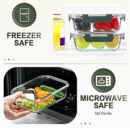 KOMUEE freezer-safe glass container keeps meals fresh from freezer to table.
