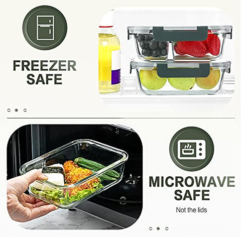 KOMUEE freezer-safe glass container keeps meals fresh from freezer to table.