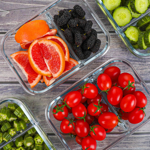 KOMUEE microwave and oven safe containers for quick reheats.