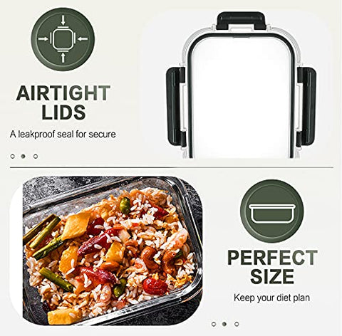KOMUEE microwave-safe glass container for quick reheats and easy cleanup.