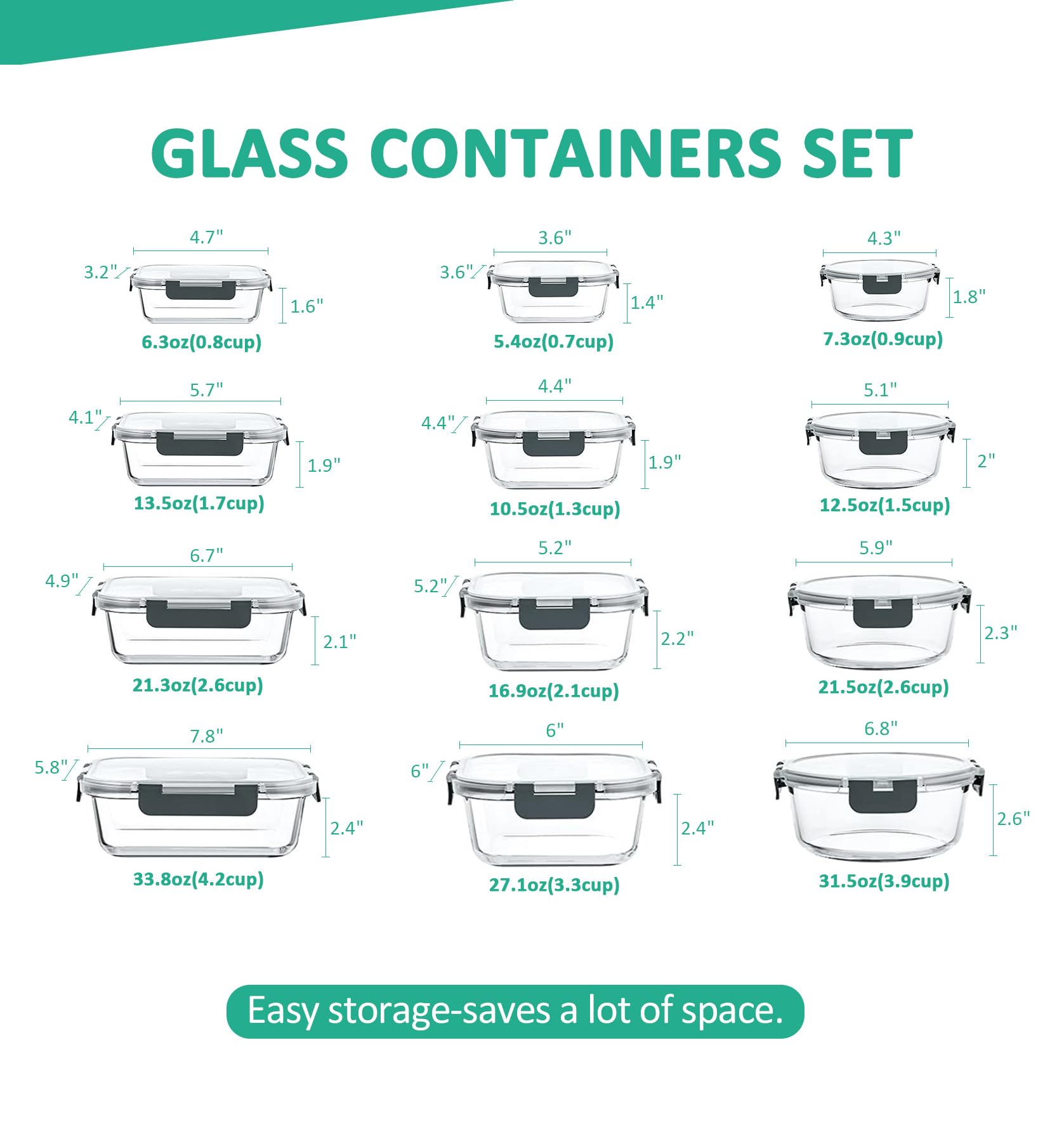 KOMUEE oven-safe glass containers suitable for cooking and reheating