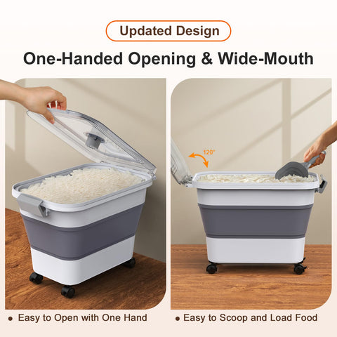 Komzon airtight lid demonstrated with one-hand operation