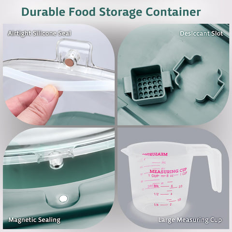 Komzon magnetic top hatch for quick access to contents.