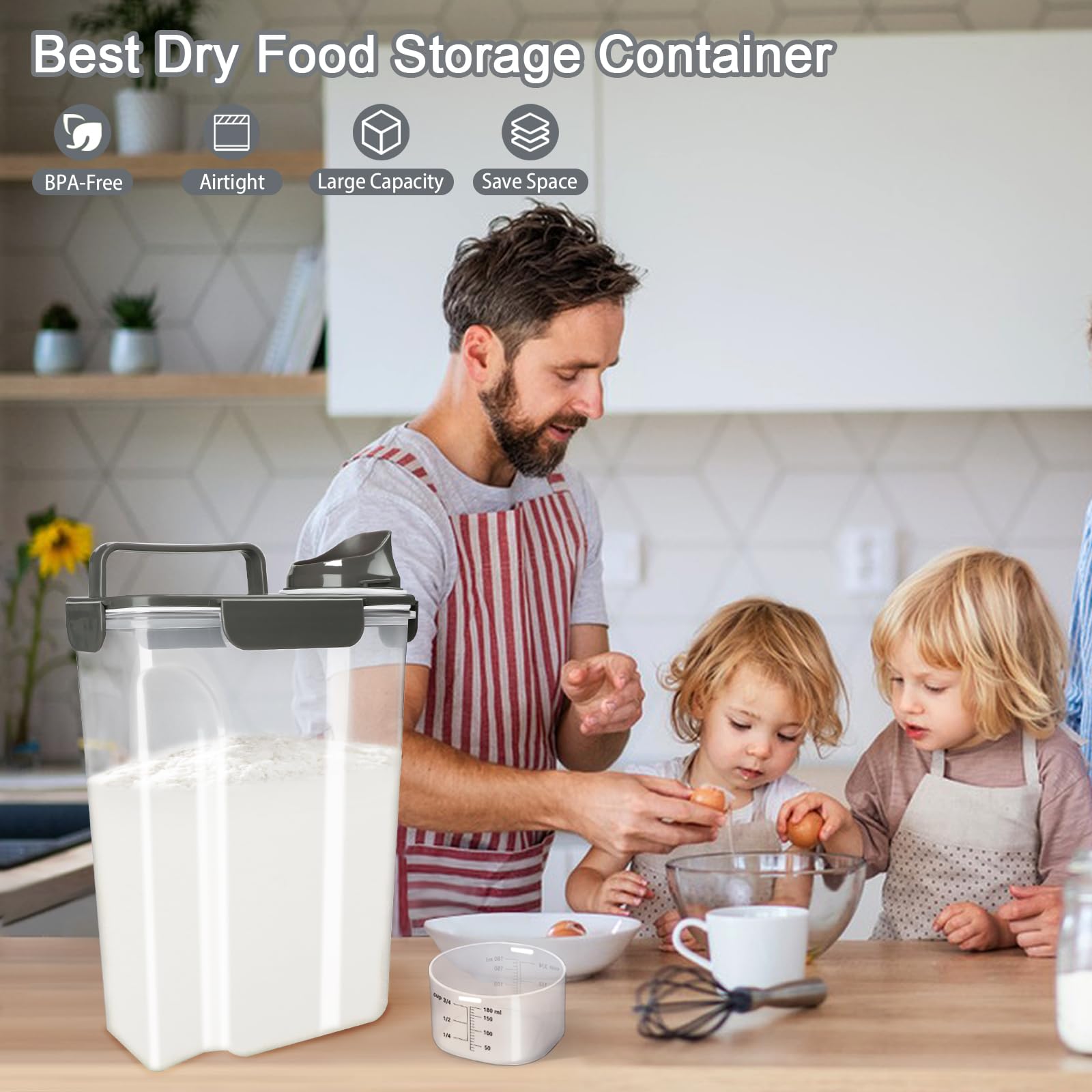 Komzon clear container lets you see contents at a glance.