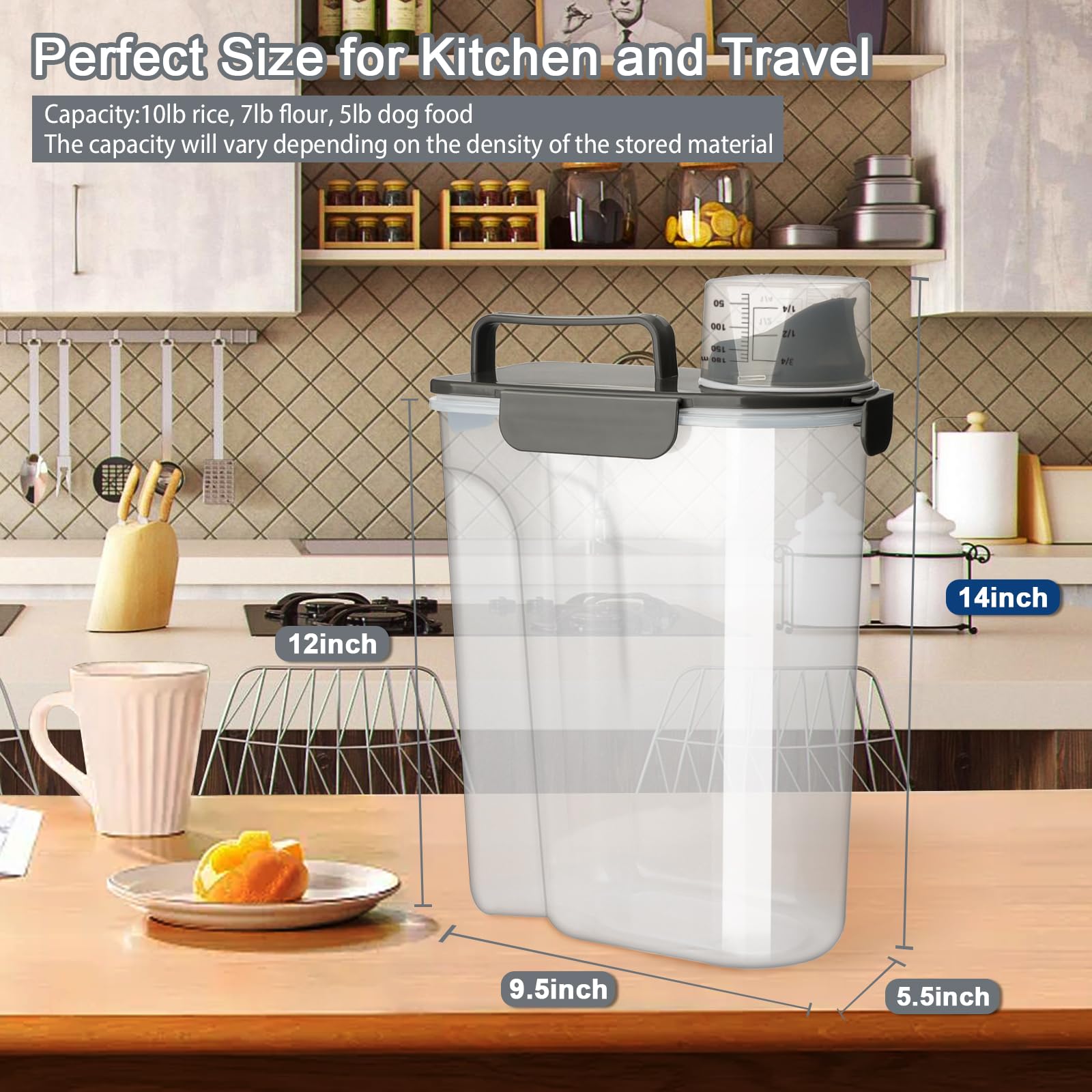 Komzon ergonomic handle and slim design save kitchen space.