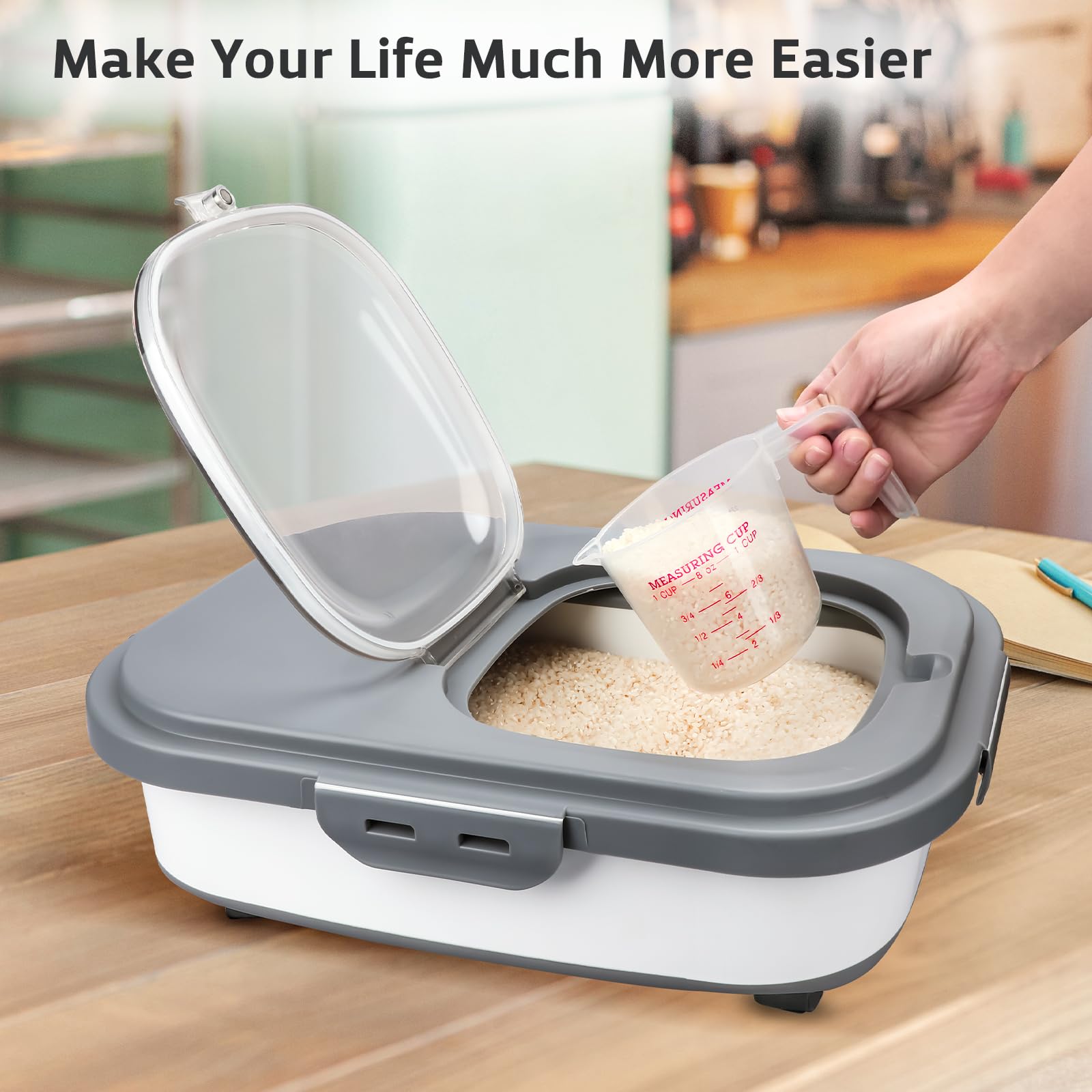 Komzon magnetic clear hatch top for quick access and visibility of contents
