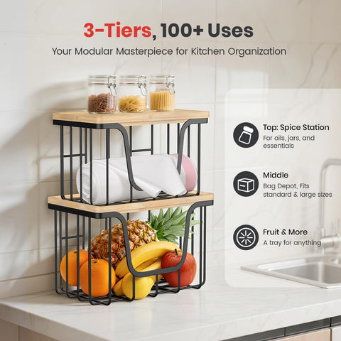 KONE two-pack dispenser stacks to save space in the kitchen