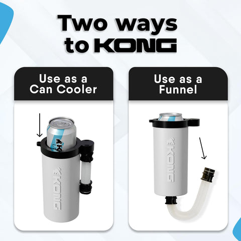 Kong Beer Bong detachable hose enables easy funneling at parties.