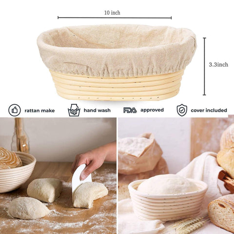 KONGDY linen liner included for clean, non-stick proofing.