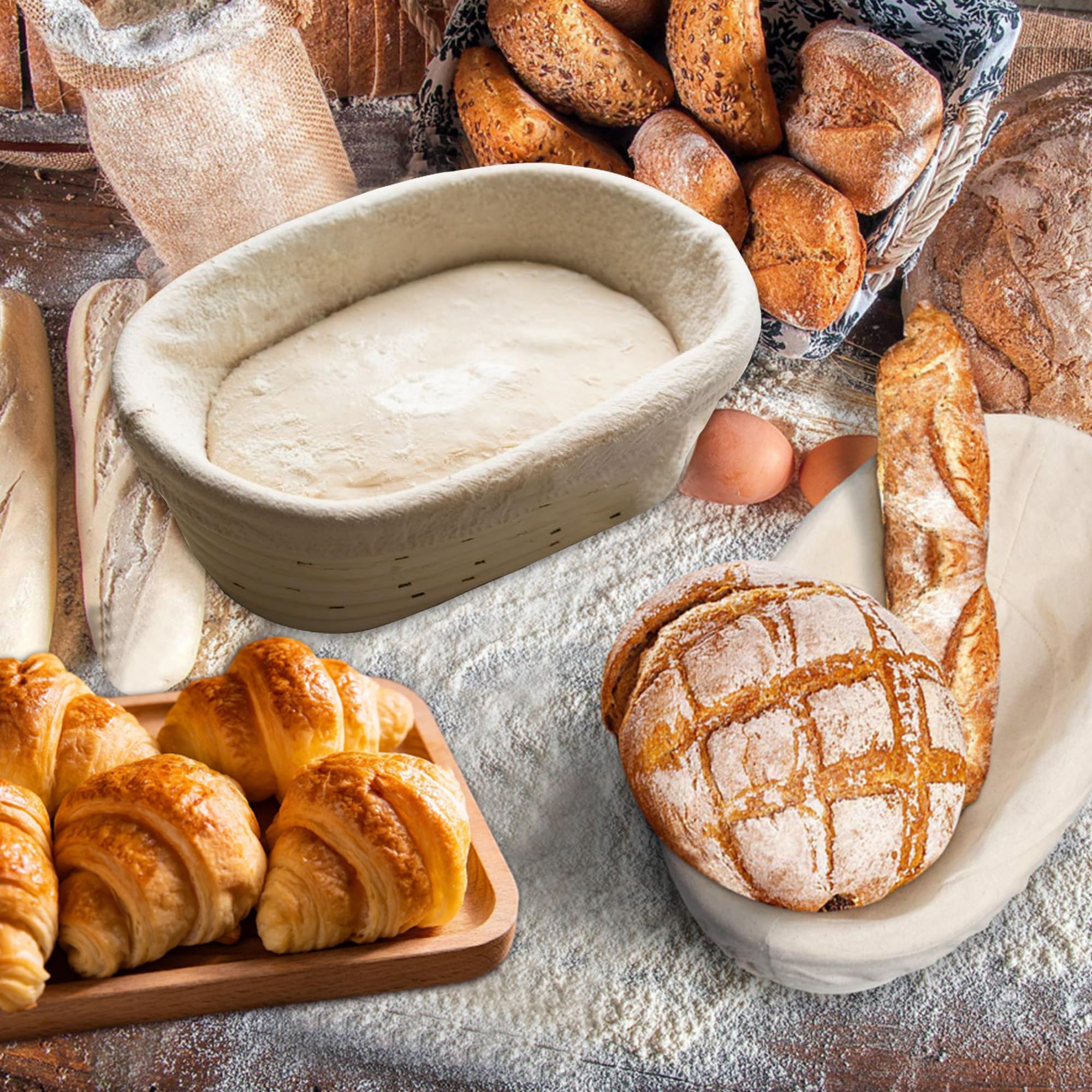 KONGDY sourdough banneton liner eases dough release and cleanup