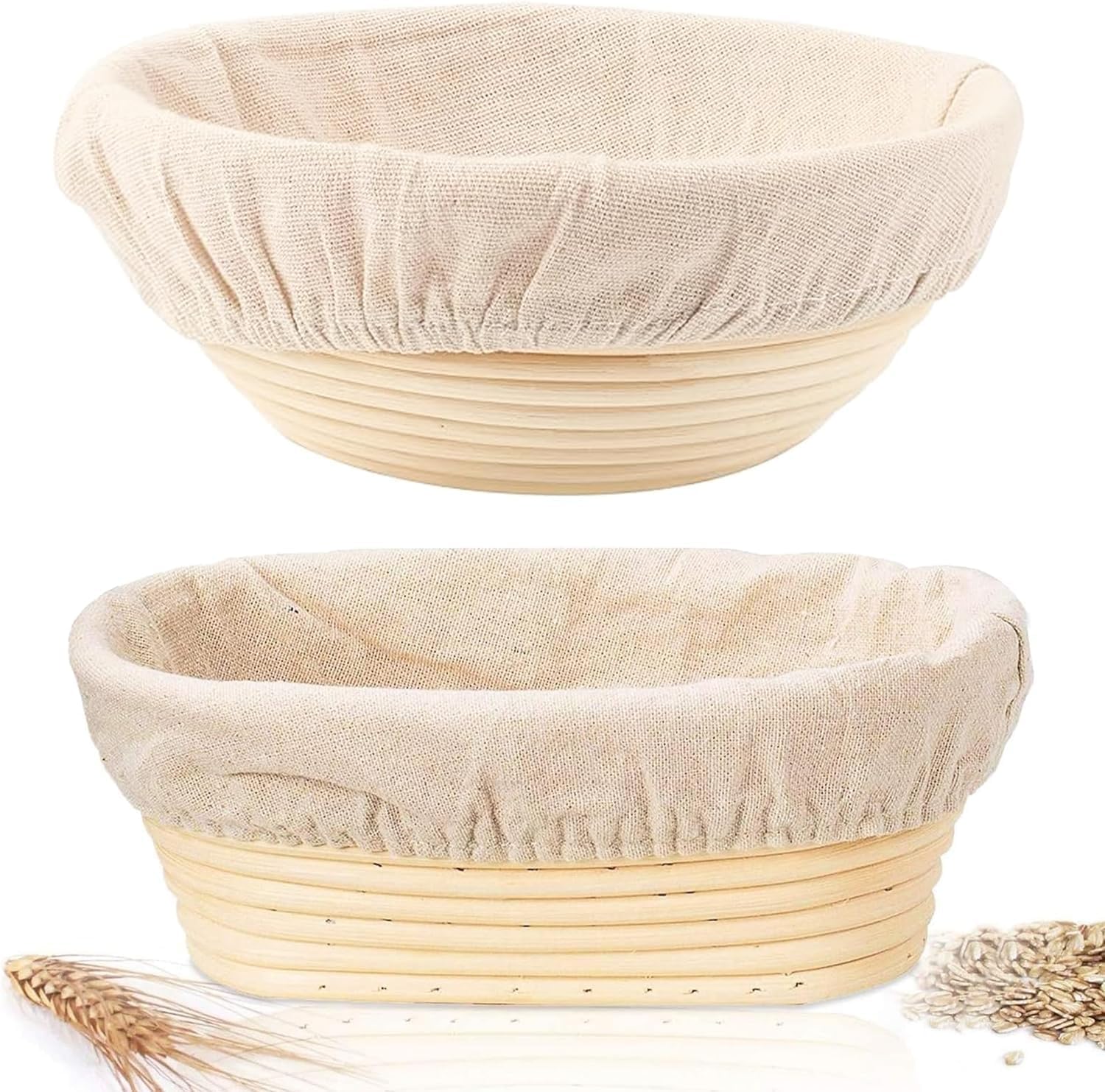 KONGDY round banneton 10-inch showing shape retention for boules