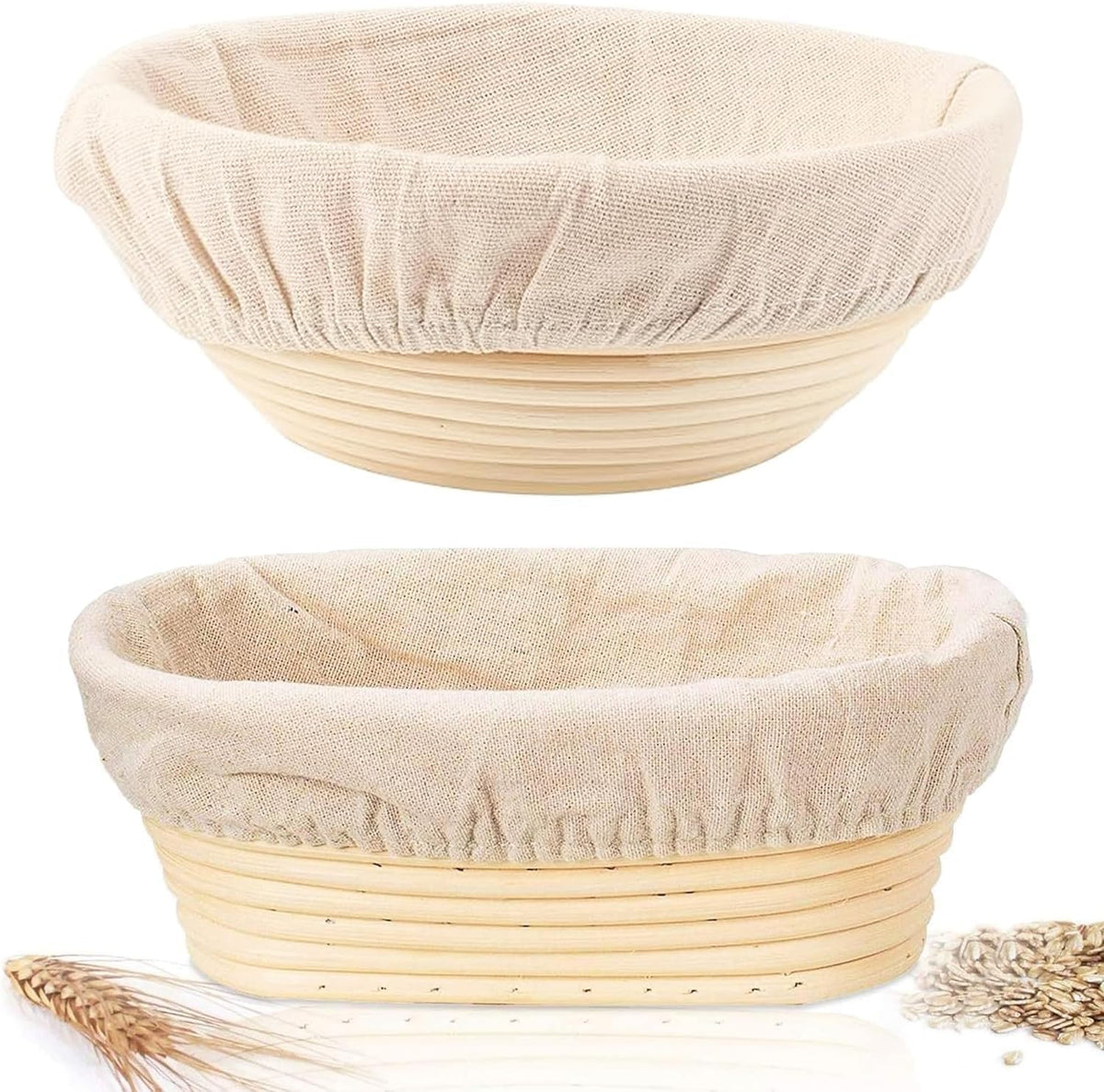 KONGDY round banneton 10-inch showing shape retention for boules