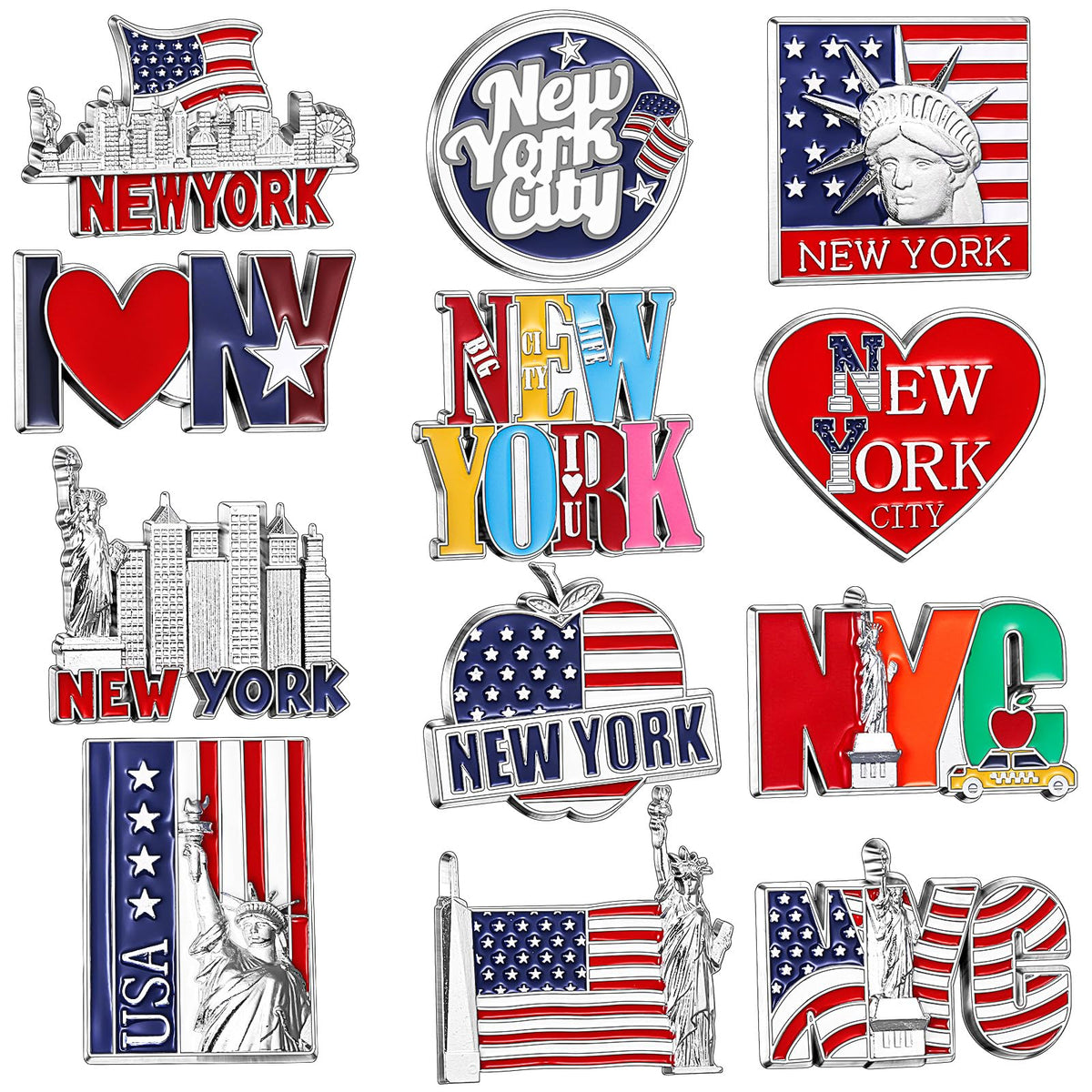 Konohan NYC flag magnet adds patriotic color to your fridge and kitchen decor.