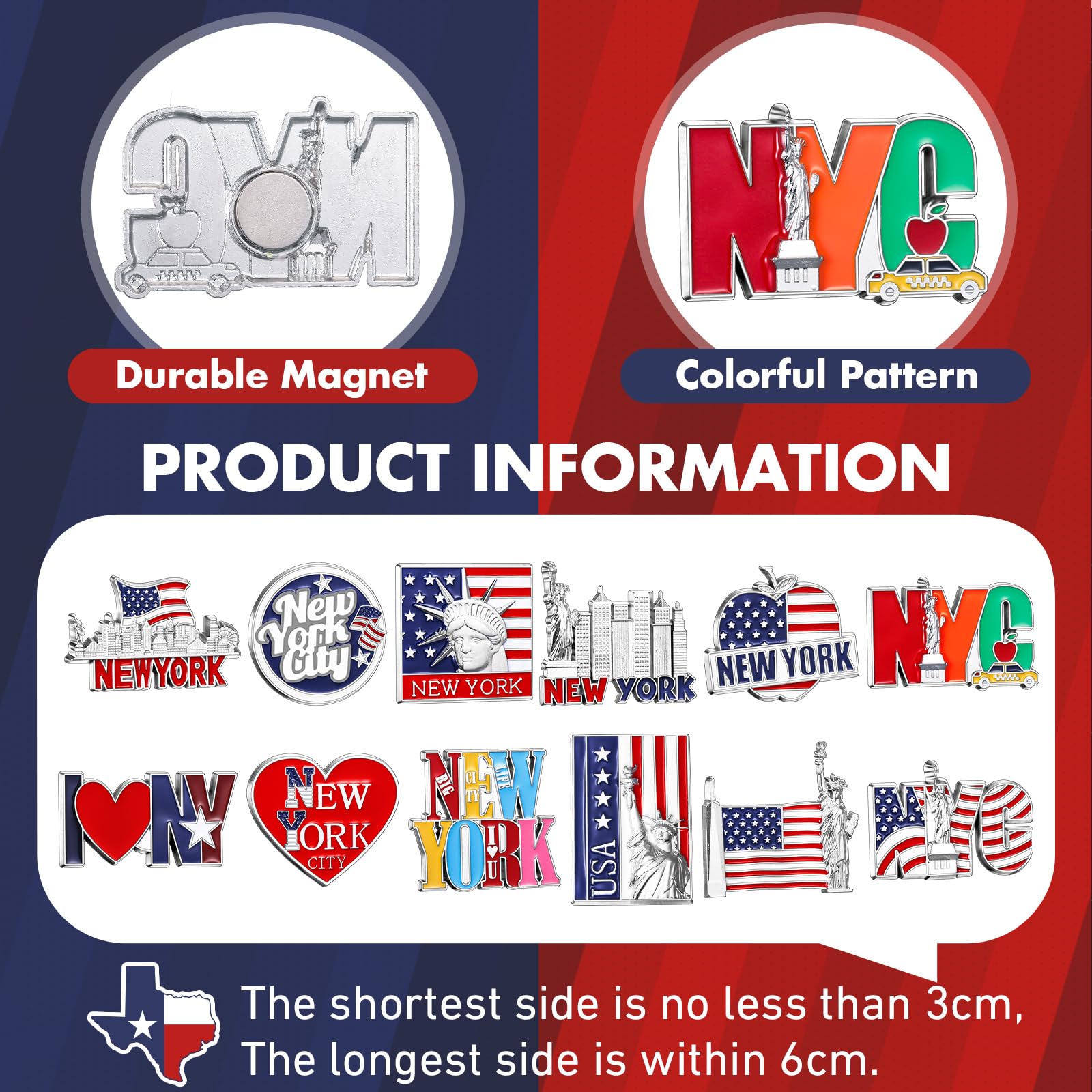 Konohan Statue of Liberty magnet highlights iconic symbol and keeps notes visible.