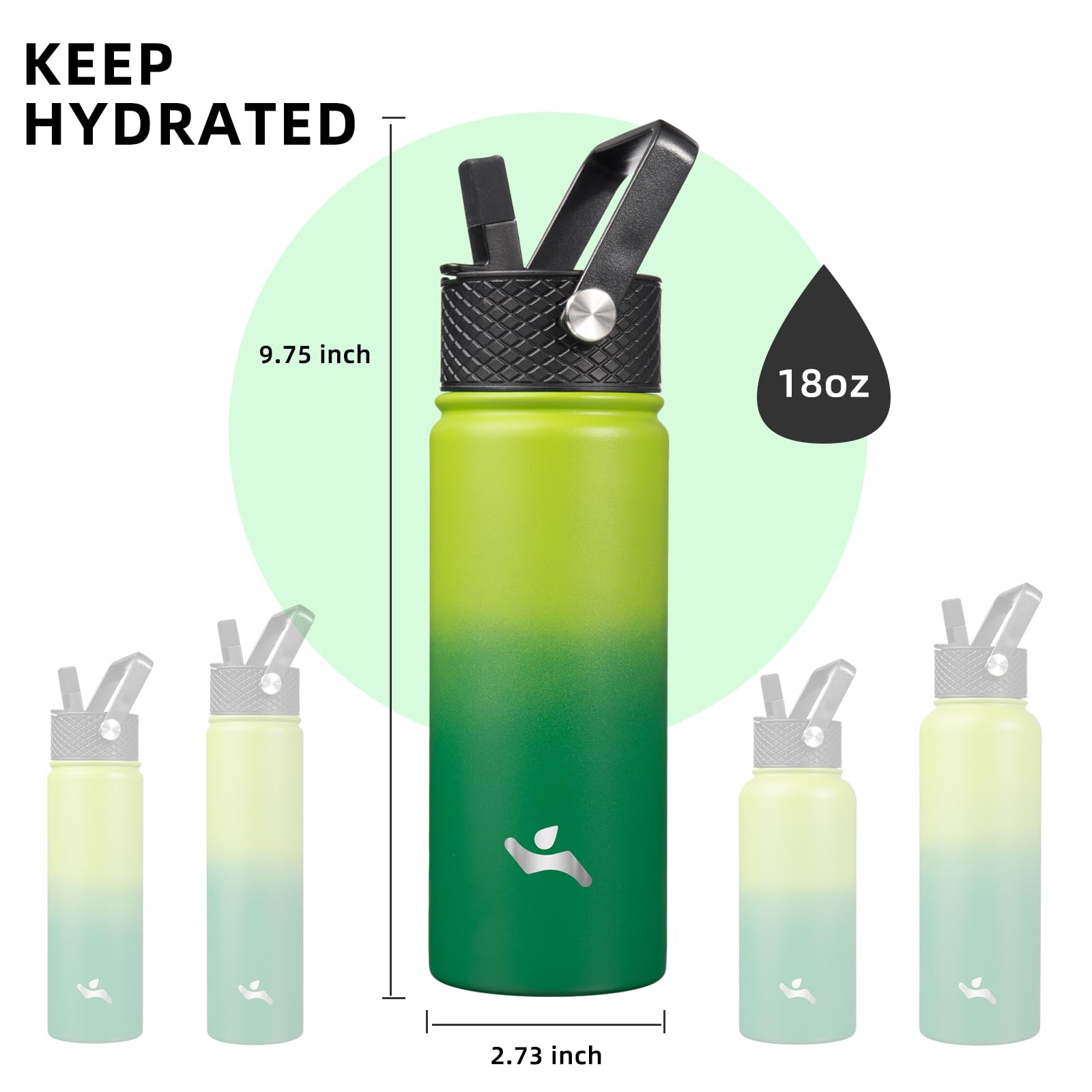 Non-sweat surface of Konokyo 18oz bottle providing dry grip