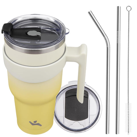 Konokyo 40oz tumbler with handle and lids, ideal for on-the-go hydration.