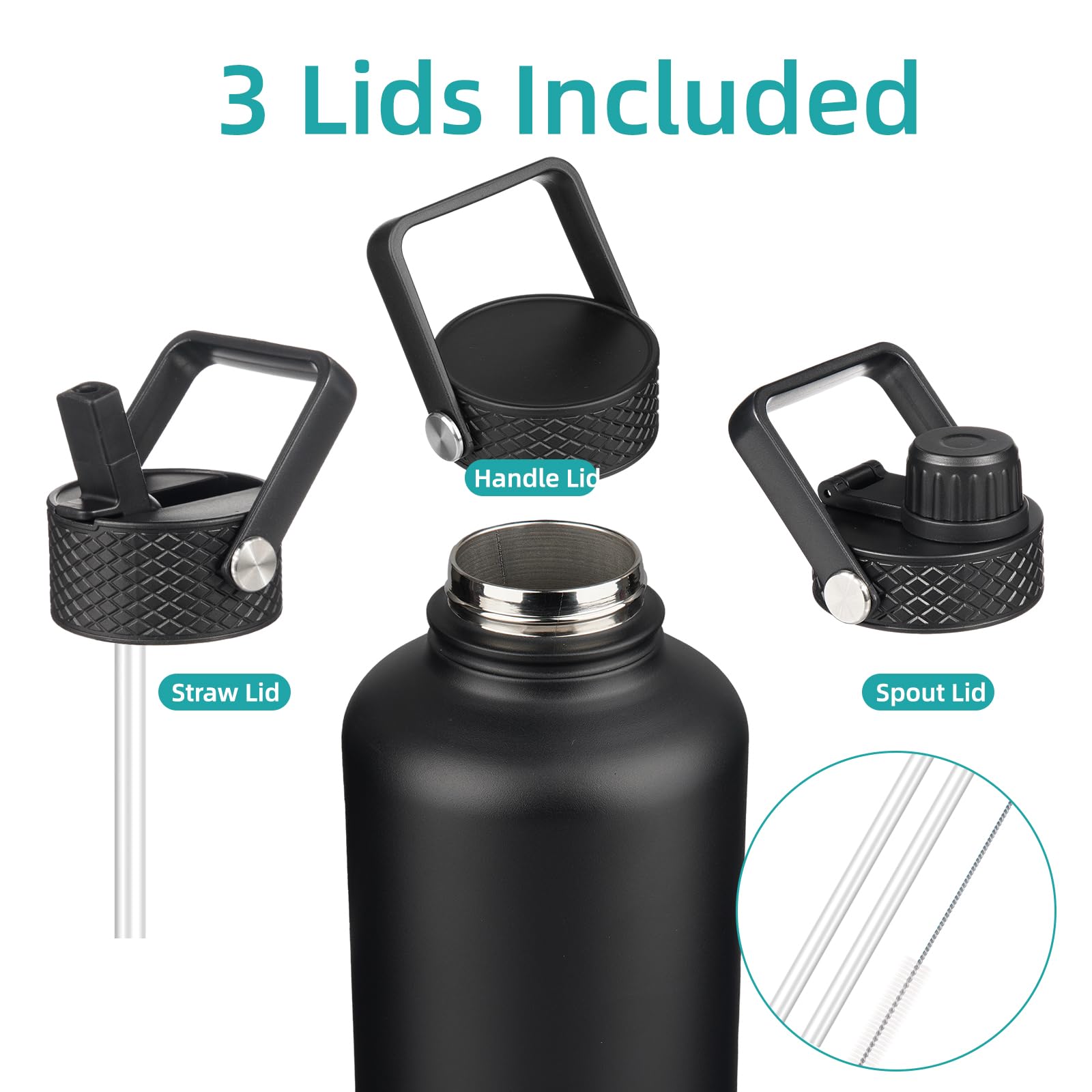 Konokyo 64oz bottle with paracord handle for easy carrying