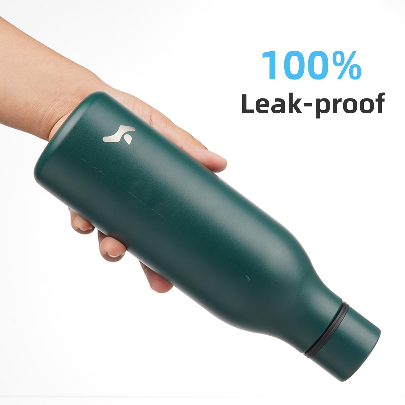 Konokyo army green bottle front view with a stylish finish.