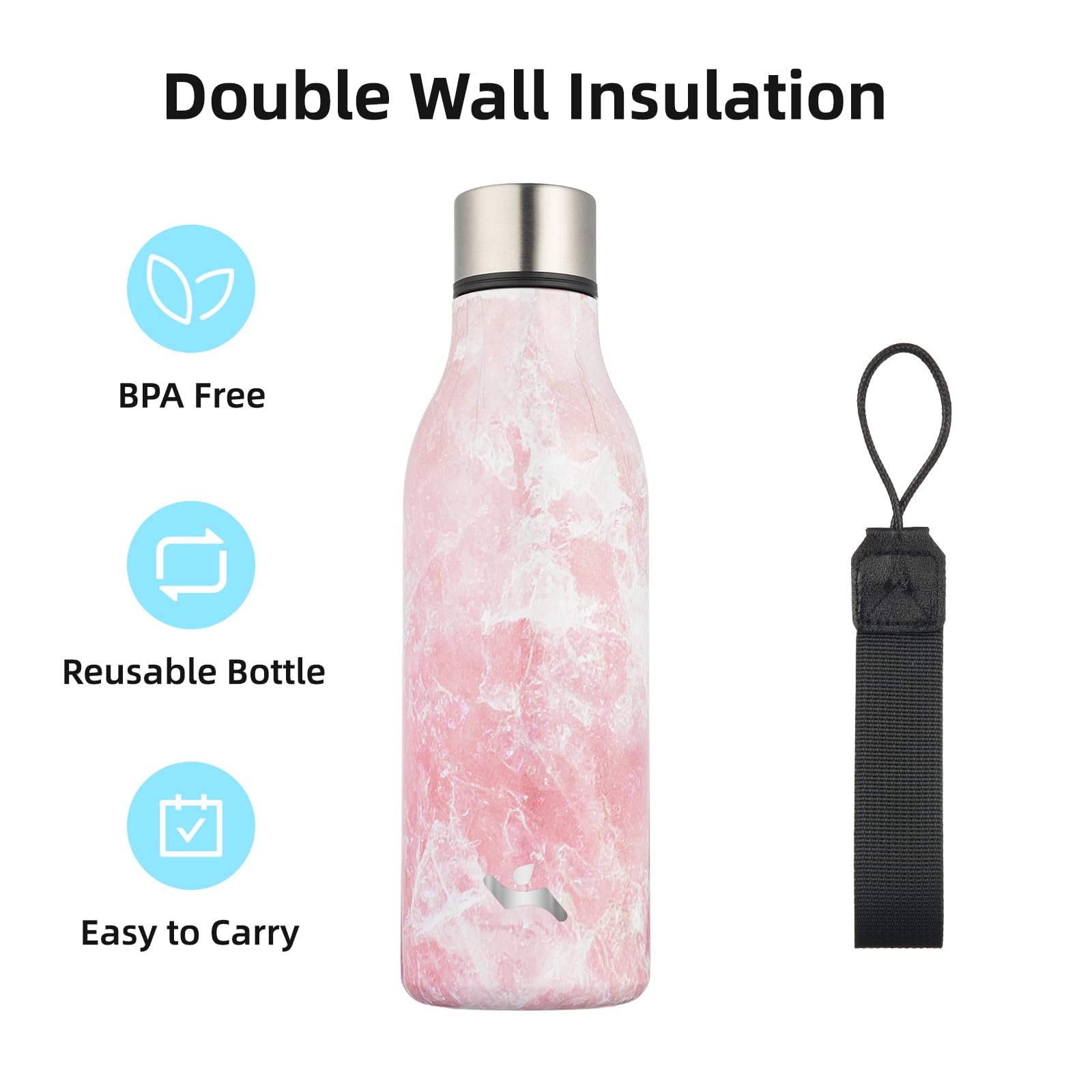 Konokyo Blossom bottle cap shows leak-proof design for secure travel.