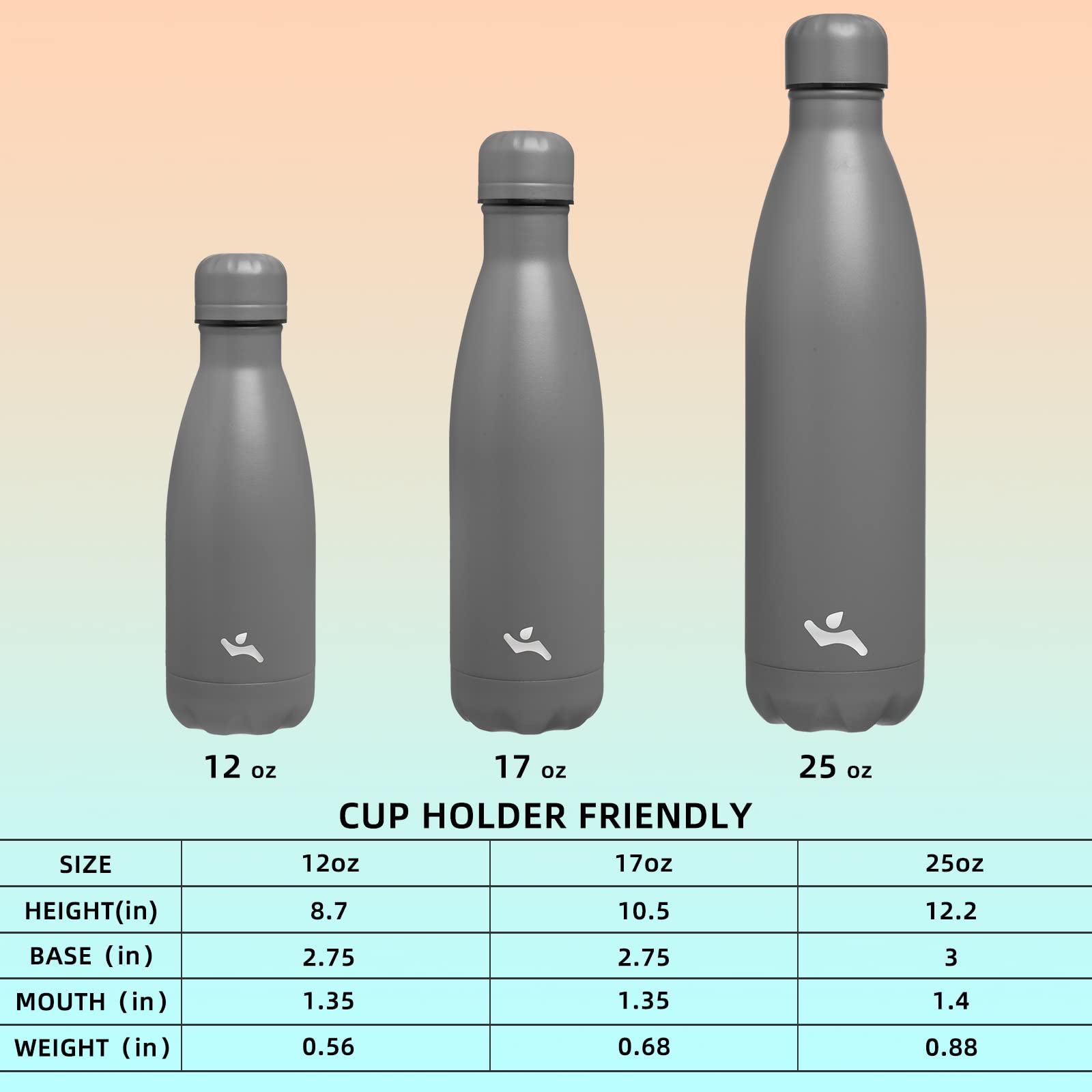 Konokyo bottle fits cup holders for easy daily carry.