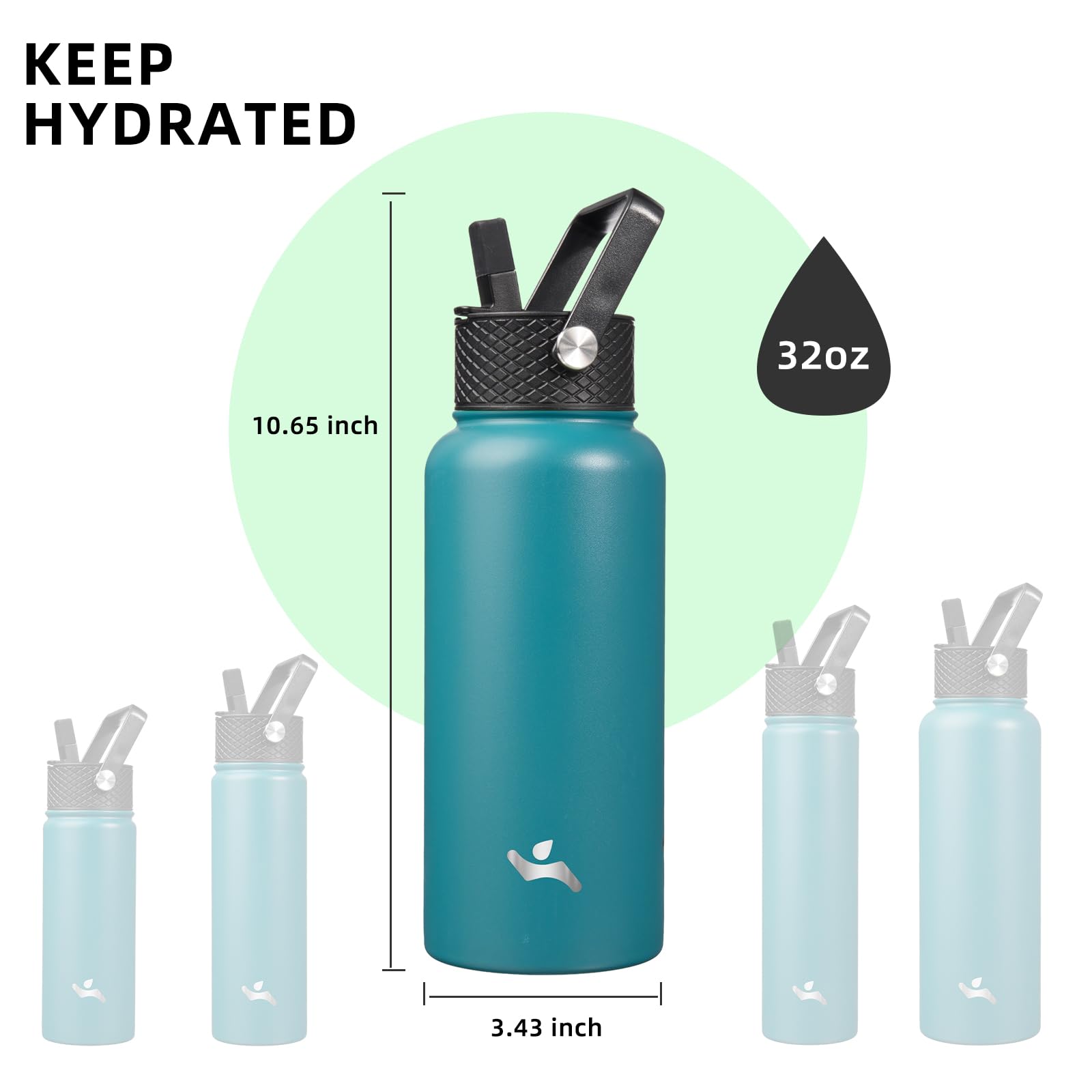 Konokyo bottle non-sweat surface closeup highlights dry grip during workouts.