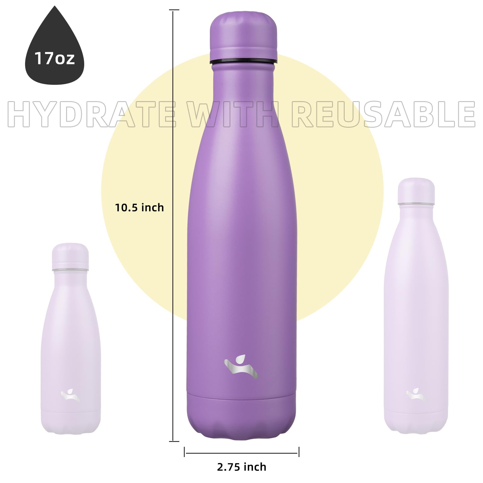 Konokyo BPA-free stainless steel bottle offers pure taste and safe hydration.