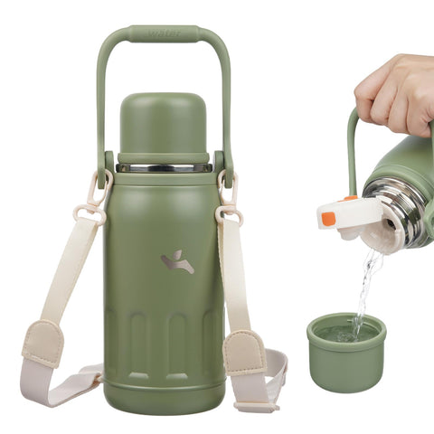 Konokyo insulated water bottle with handle for easy on-the-go hydration.