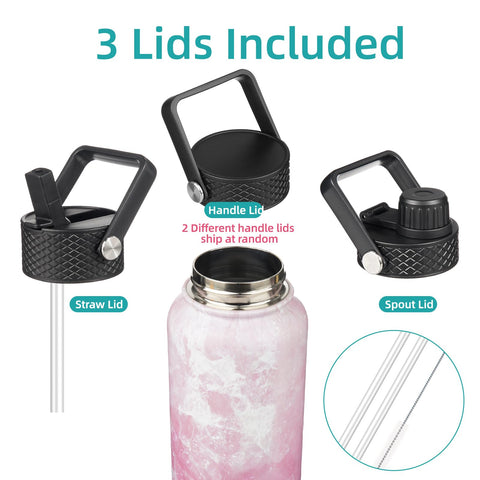 Konokyo Marble Blossom bottle demonstrates a versatile 3-lid setup for drinks.