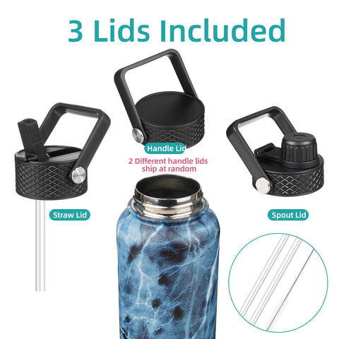 Konokyo Marble Ocean 22oz bottle double-wall insulation keeps beverages at the right temperature during workouts.
