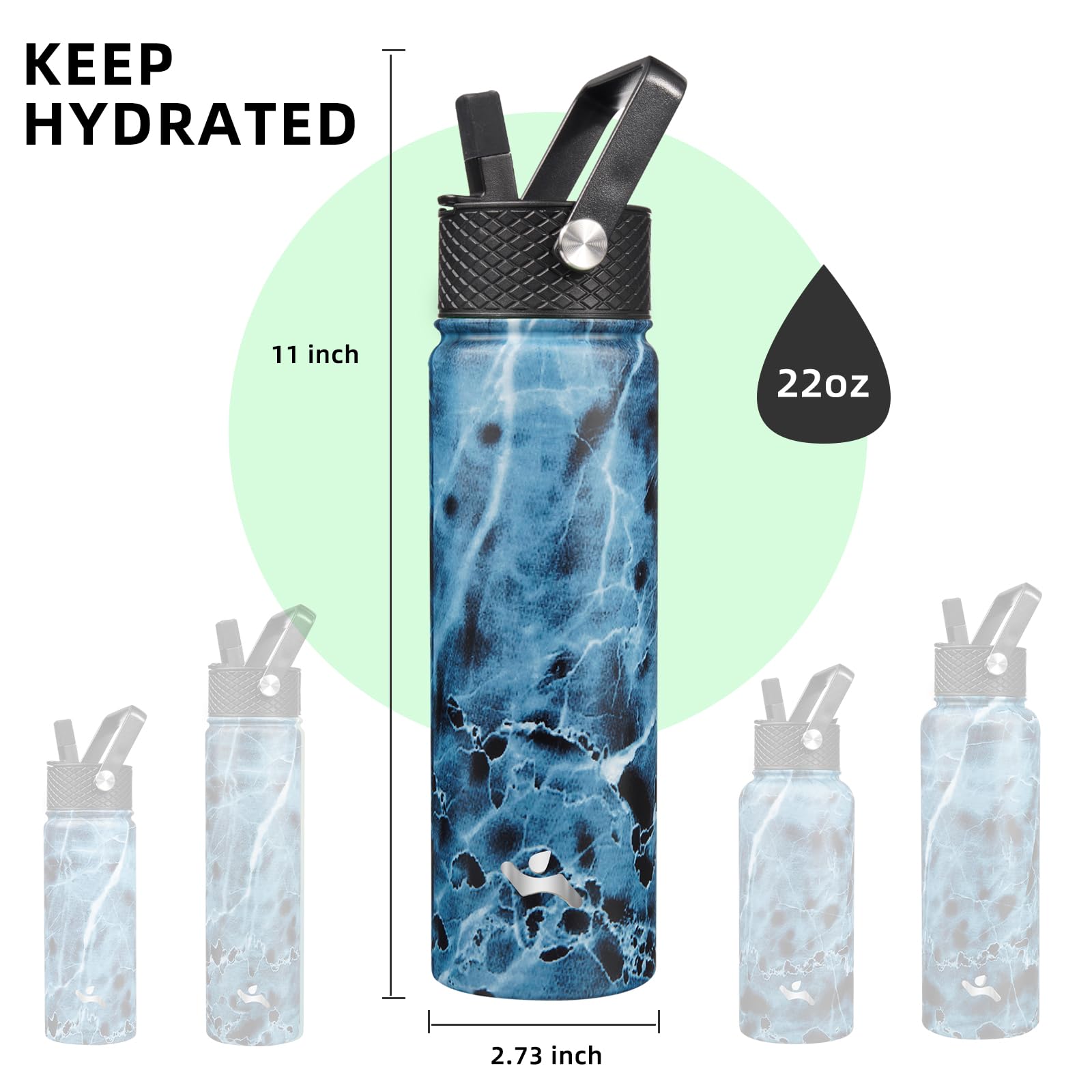 Konokyo Marble Ocean offers multiple sizes and colors for versatile daily use.