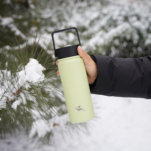 Konokyo mint bottle in gym bag illustrates portable hydration companion.